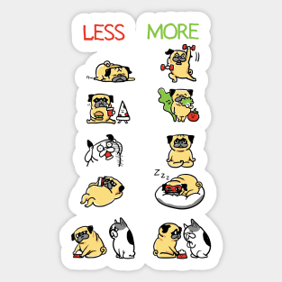 New Years Resolution with The Pug Sticker